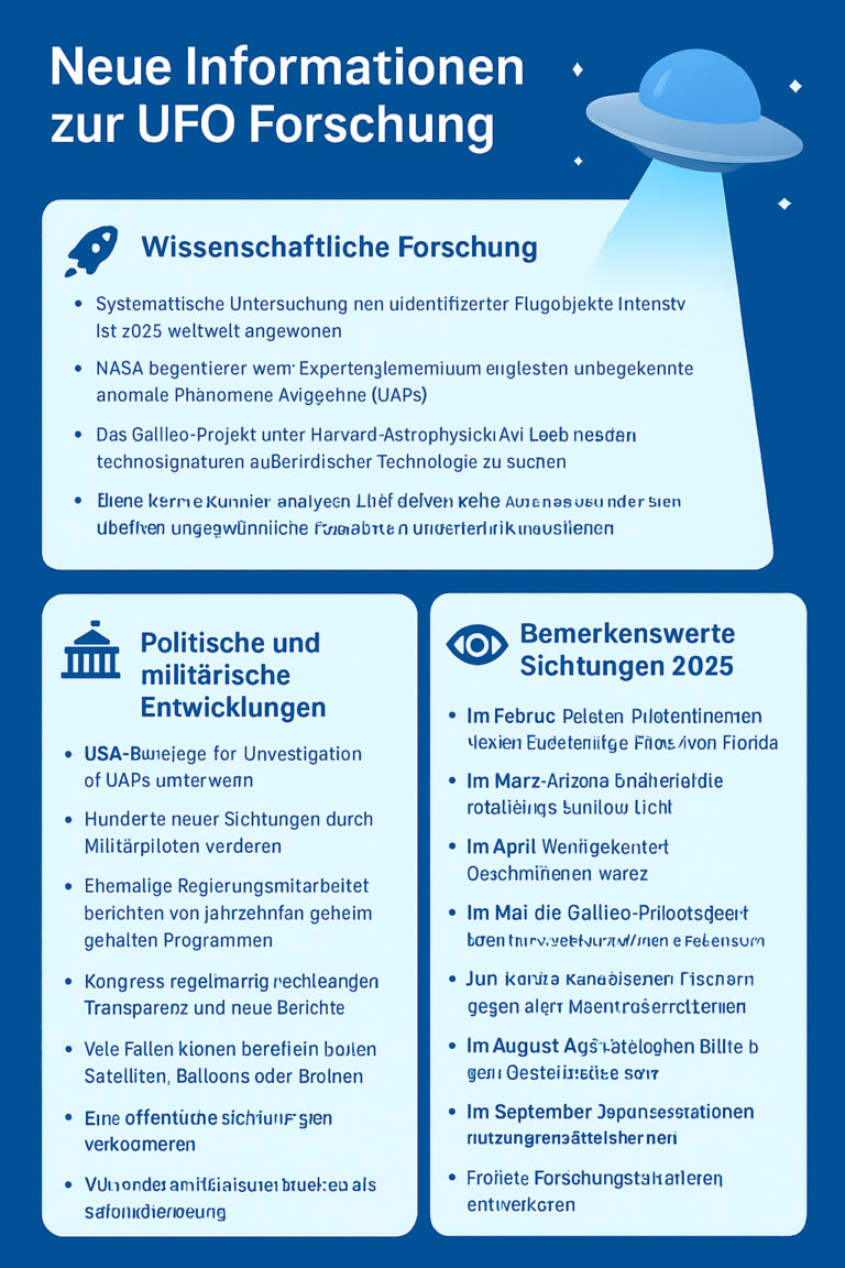 Neue Informationen zur UFO/UAP-Forschung