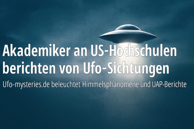 UFOs/UAPs – Die akademische Welt bricht das UFO-Tabu